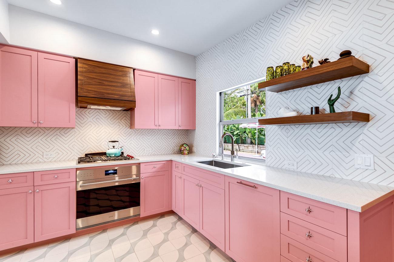 Pink Kitchen Cabinets