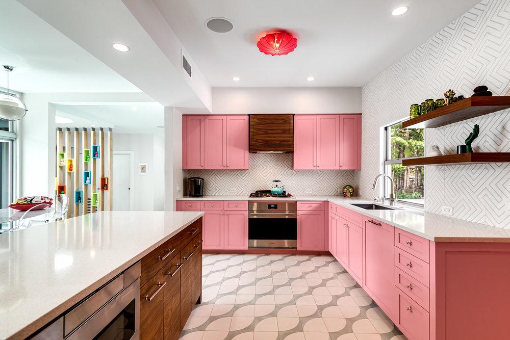 Pink Kitchen Cabinets