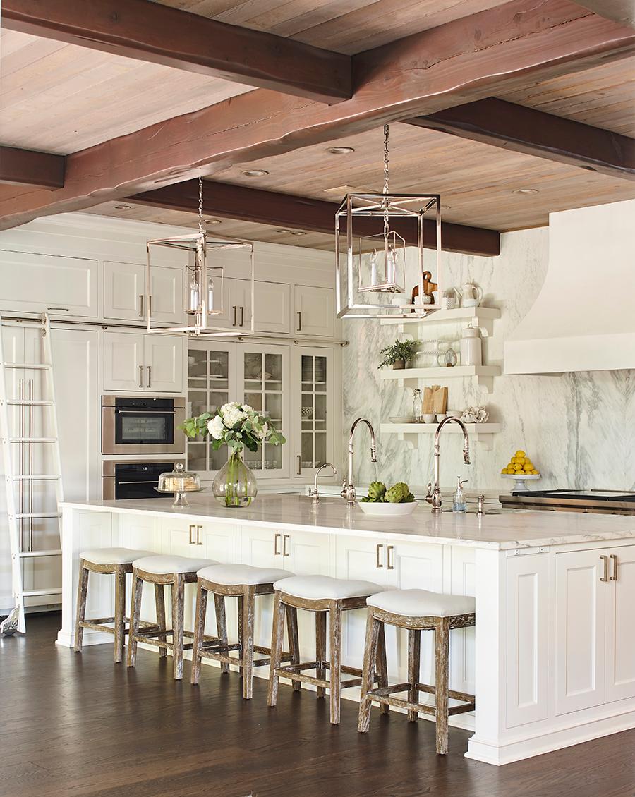 Marble kitchen island