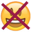 Crossed-out emoticon