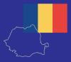 Romania map and flag