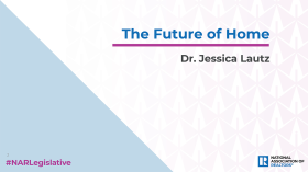 Cover of Jessica Lautz's presentation slides from the 2022 REALTORS® Legislative Meetings: The Future of Home