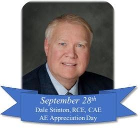 Dale Stinton, RCE, CAE Honoree photo for 2019 AE Appreciation Day