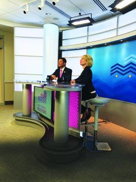 The New Jersey REALTORS®' video studio during a broadcast