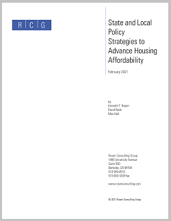 Cover of State and Local Policy Strategies to Advance Housing Affordability