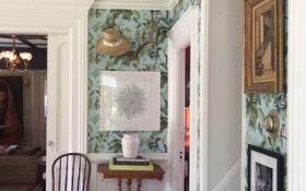 wallpaper in entryway