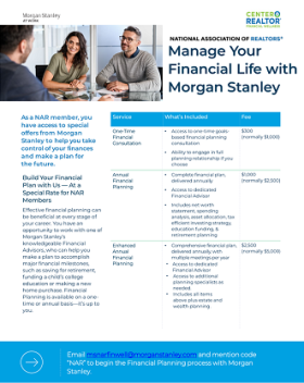 NAR Financial Planning Flyer - Manage Your Financial Life with Morgan Stanley