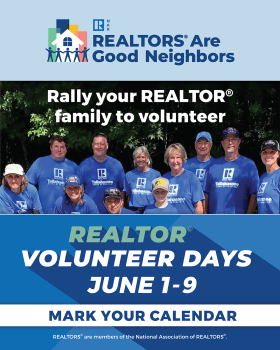 REALTOR® Volunteer Days, June 1-9, 2024