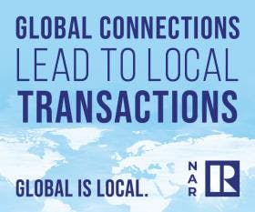 Global AE Toolkit Resource: Newsletter Ad, "Global Connections Lead to Local Transactions" 600w x 500h