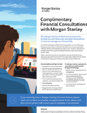 Complimentary Financial Consultations with Morgan Stanley