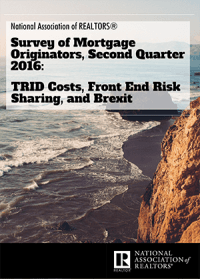 Cover of the Q2 2016 Survey of Mortgage Originators