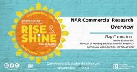 Presentation slides cover: NAR Commercial Research Overview