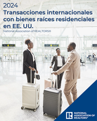 Portada de las Transacciones internacionales con bienes raíces residenciales en EE.UU. UU. informe