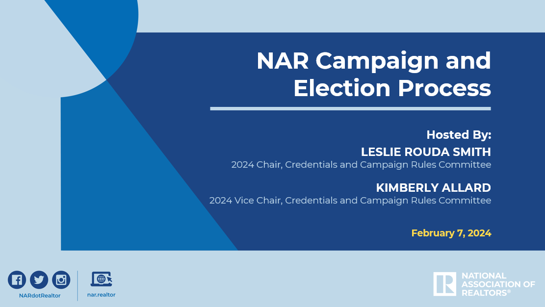 2026 Campaign and Election Process for NAR Elected Office