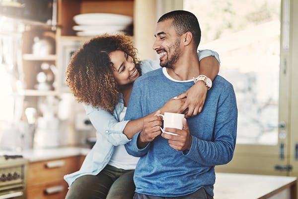 Couple in kitchen