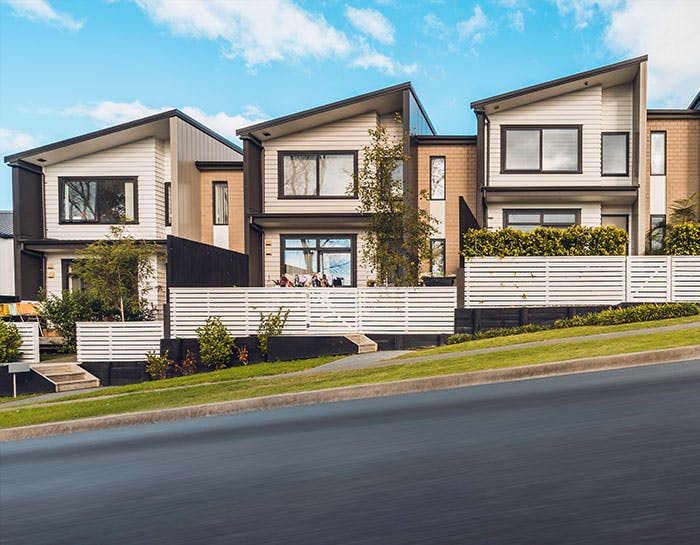 Research - angular houses on an hill