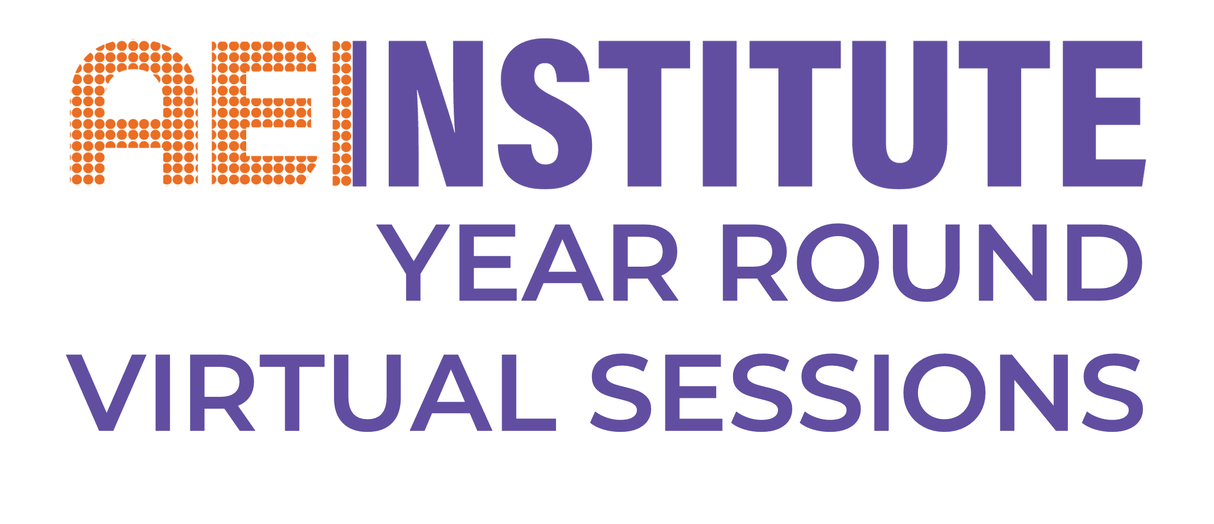 AEI year round virtual sessions white background logo