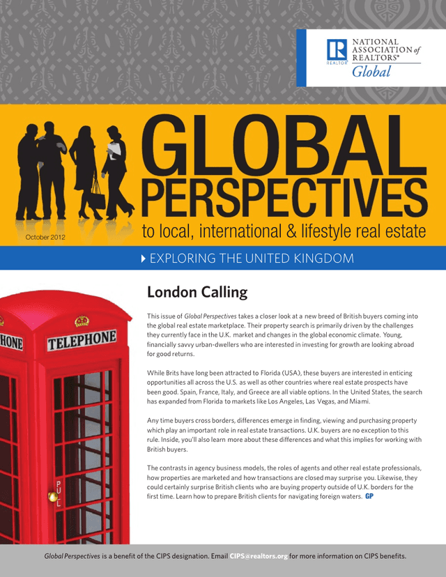 October 2012: Exploring the United Kingdom Cover