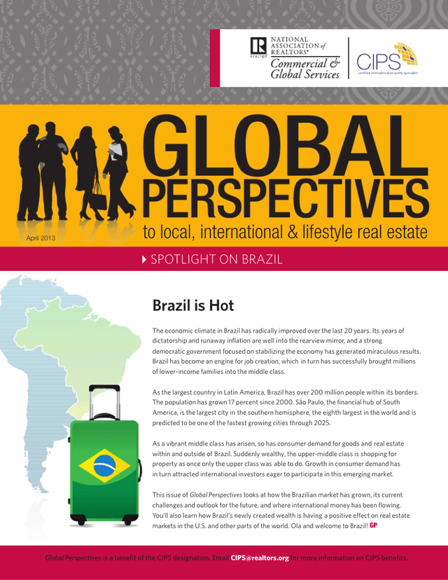 April 2013: Spotlight on Brazil Cover