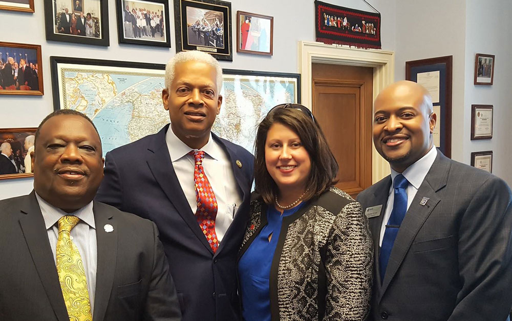 : (L–R) Ed Patton, Congressman Hank Johnson, Alicia Barras, & Quinn Green.