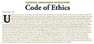 ethics code nar poster realtor office framing suitable stylish hanging pdf print color